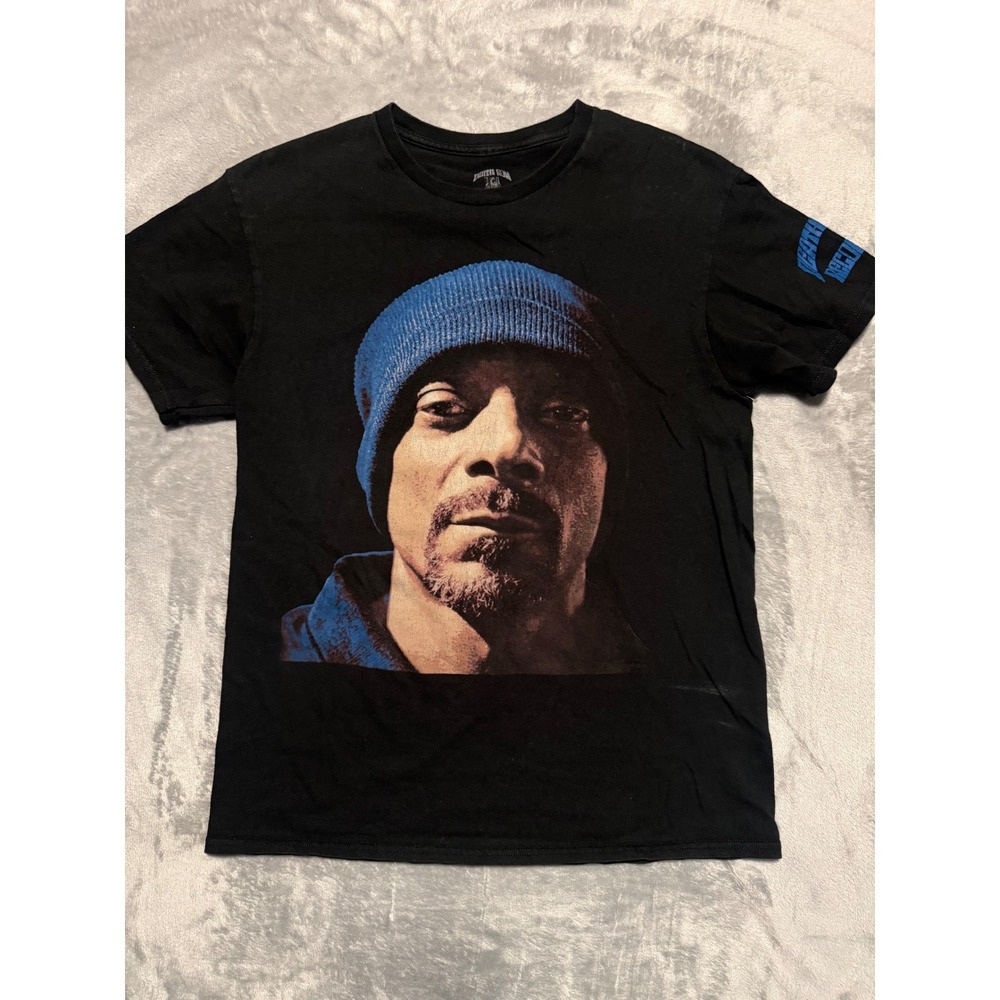 Death Row Records Snoop Dogg T-Shirt Mens Medium Black Graphic Hip Hop Tee